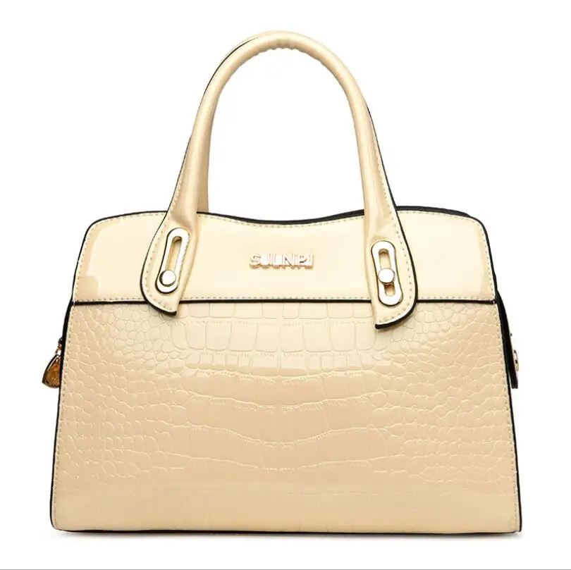 Новая женская Высококачественная лакированная кожа сумки из натуральной кожи