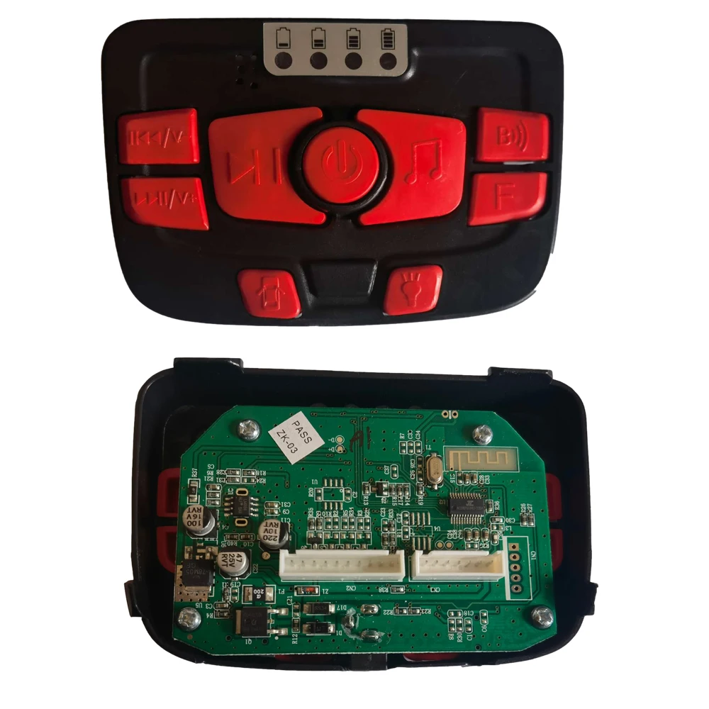 Consola Central de coche el&eacute;ctrico para ni&ntilde;os de 12V y 24V, interruptor de control de potencia de carro de beb&eacute; el&eacute;ctrico, transmisor de m&uacute;sica bluetooth-2