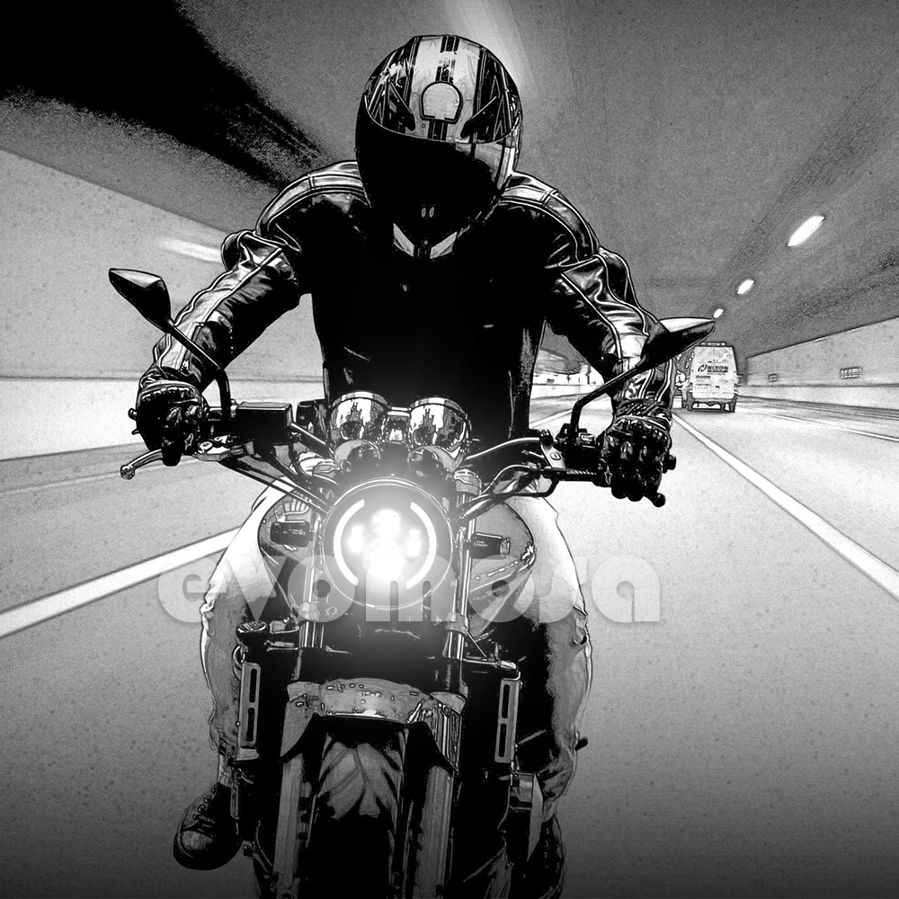 Emark мотоциклетные головной светильник высокий низкий пучок Светодиодный дневной