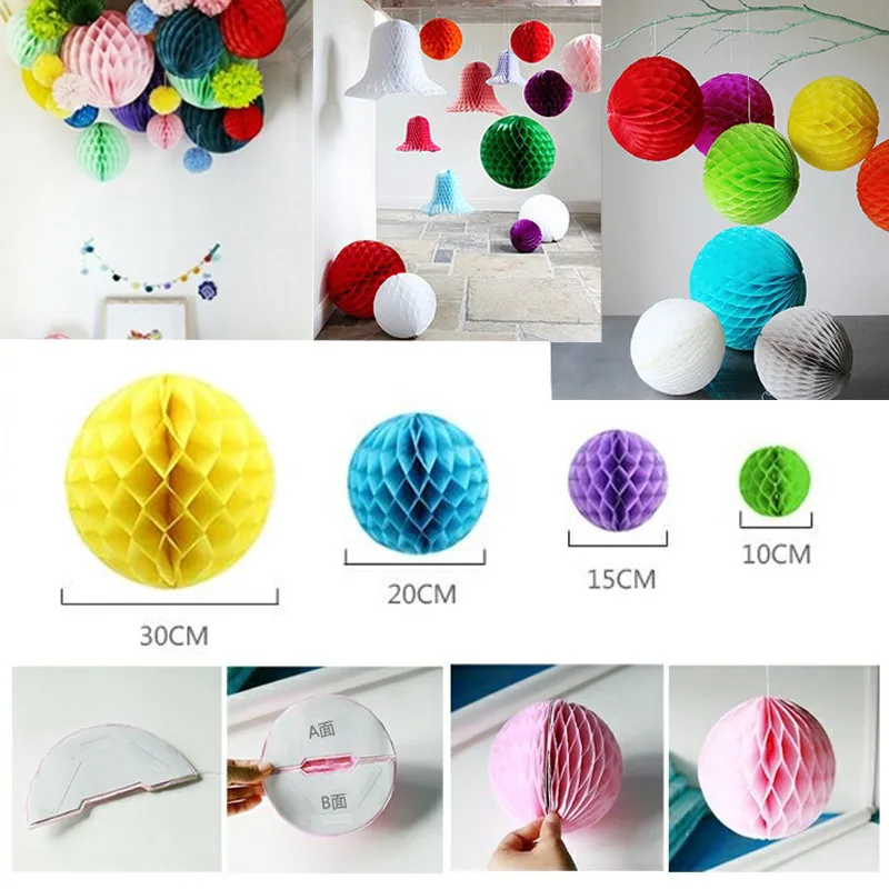 2 шт DIY сотовые ткани цветочные шары из бумаги папиросная бумага помпоны цветы