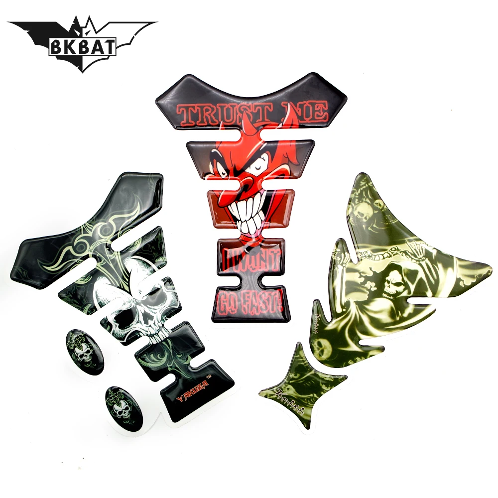 3d наклейка на мотоцикл защитная накладка бак гоночный автомобиль с черепом для