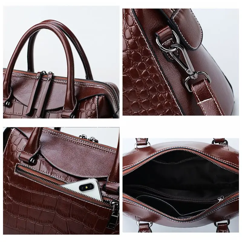 

Fashion Crocodile Pattern Women Shoulder Bag Large Capacity Women's Handbag Casual Solid Tote Bags For Women Big Women's Bag New