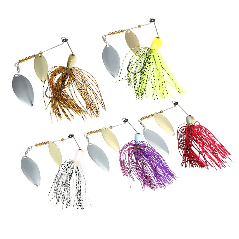 5 шт. рыболовные блесны твердые приманки Наборы 25g Spinnerbaits блесна приманка с