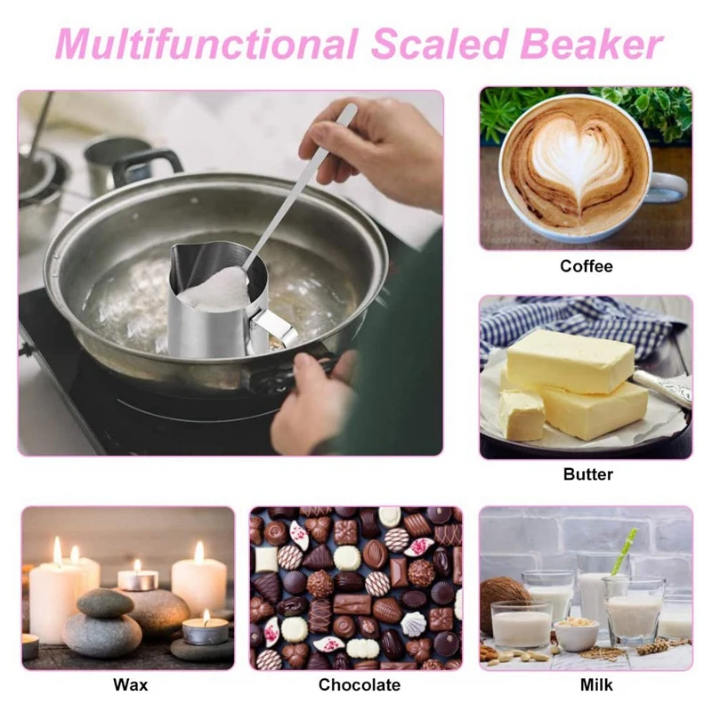 

206Pcs Candle Making Kit,Candle Make Pouring Pot,Candle Wicks,Wicks Sticker,Wicks Holder,Candle Tins for DIY Candles