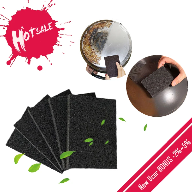 5 шт./лот Наждачная губка кухонные аксессуары ластик Губка Чистящая горшок для