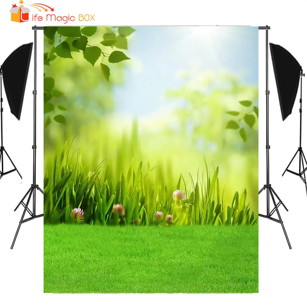 Фотофон LIFE MAGIC BOX Baby Shower Boy Girl маленький зеленый лист трава цветок студийные