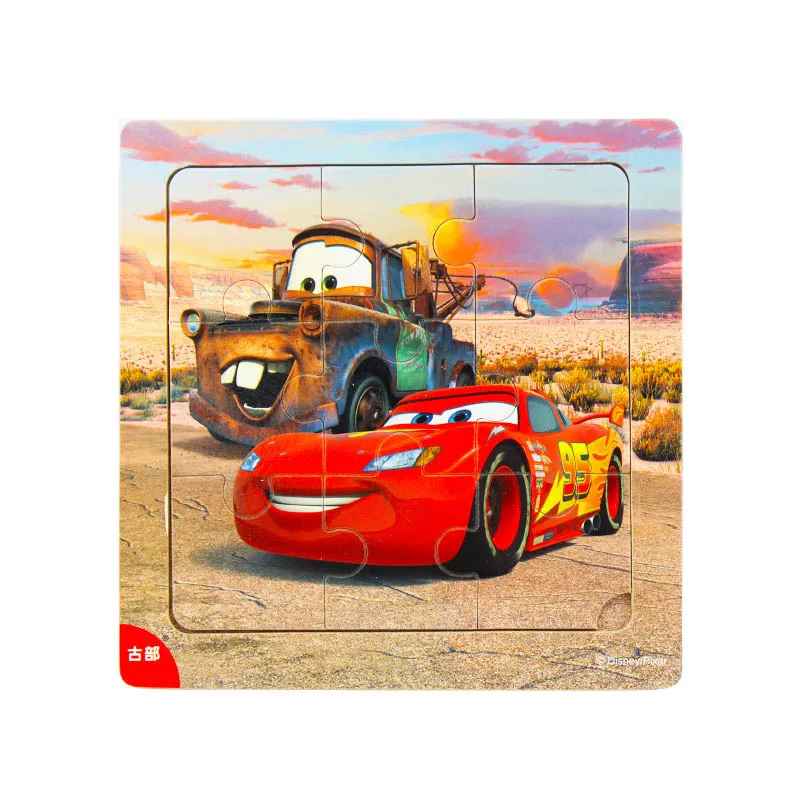 Disney 9 шт/16 шт Белоснежка/София/Микки Минни/замороженная Романтика деревянная коробка головоломка 2-3-4-5 лет детская головоломка - Цвет: Color5-9pcs