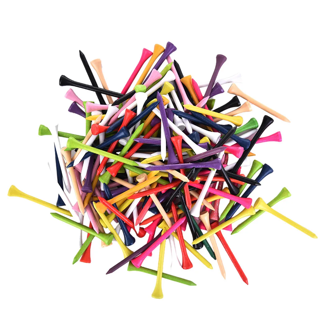 Посылка из 100 тройников тройники для гольфа яркий держатель мячей 2 6 дюймов