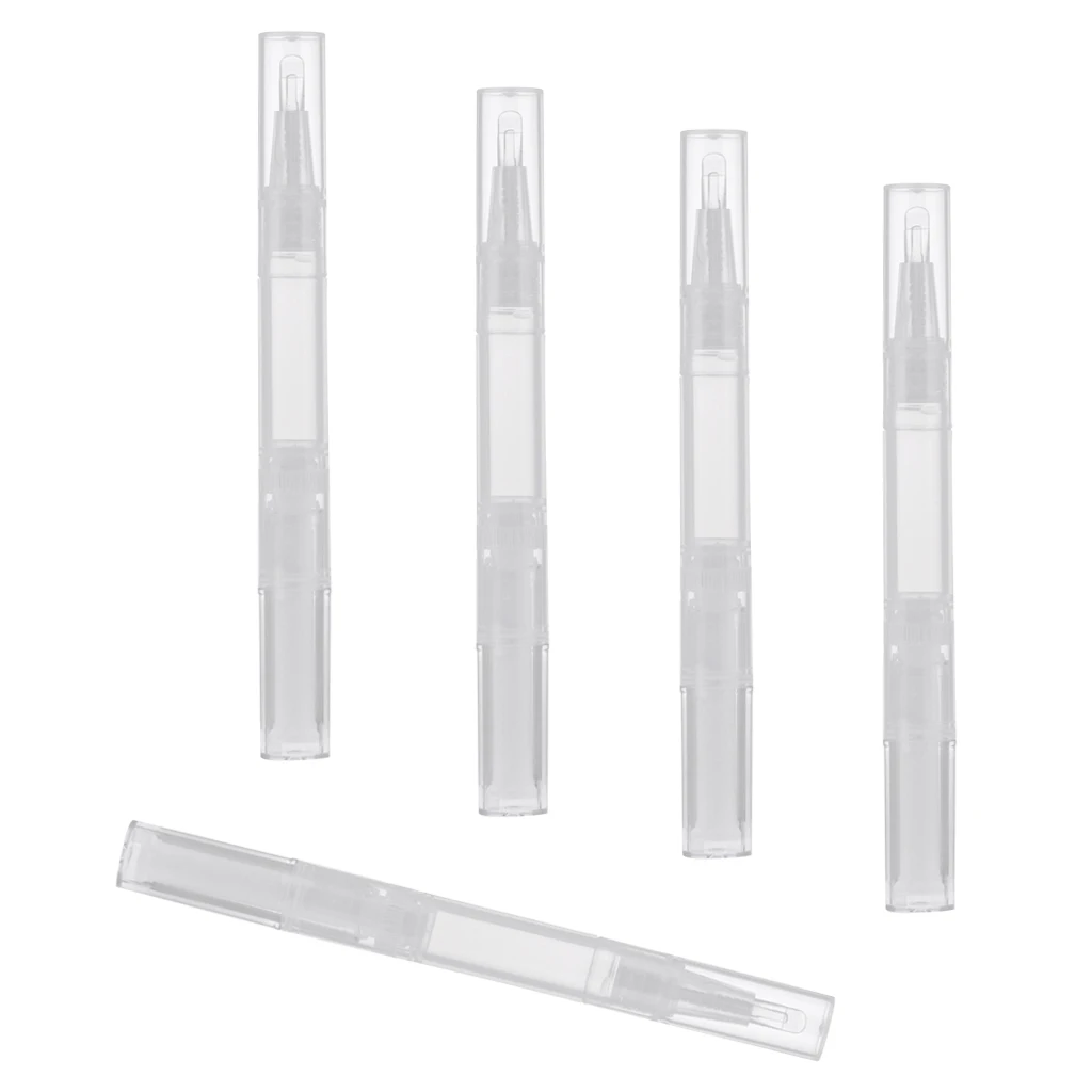

5x Empty Twist Pen Cosmetic Container Lip Gloss Eyelashes Growth Tube Travel