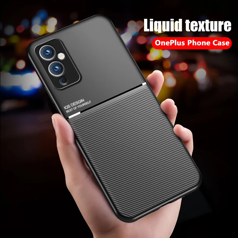 

Luxury Liquid Sillicone Magnetic Phone Case For Oneplus 7 7T 8 8T 9 Pro Nord Black Original Shockproof Soft Cover With Men Women