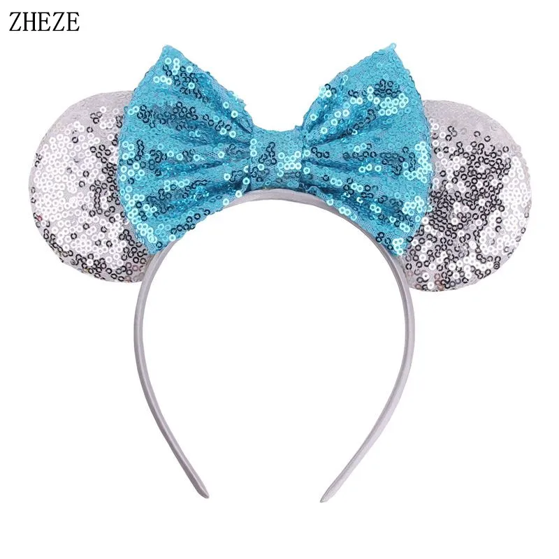 4 шт./лот новые красочные детские повязки на голову мышь повязка с блестками банты