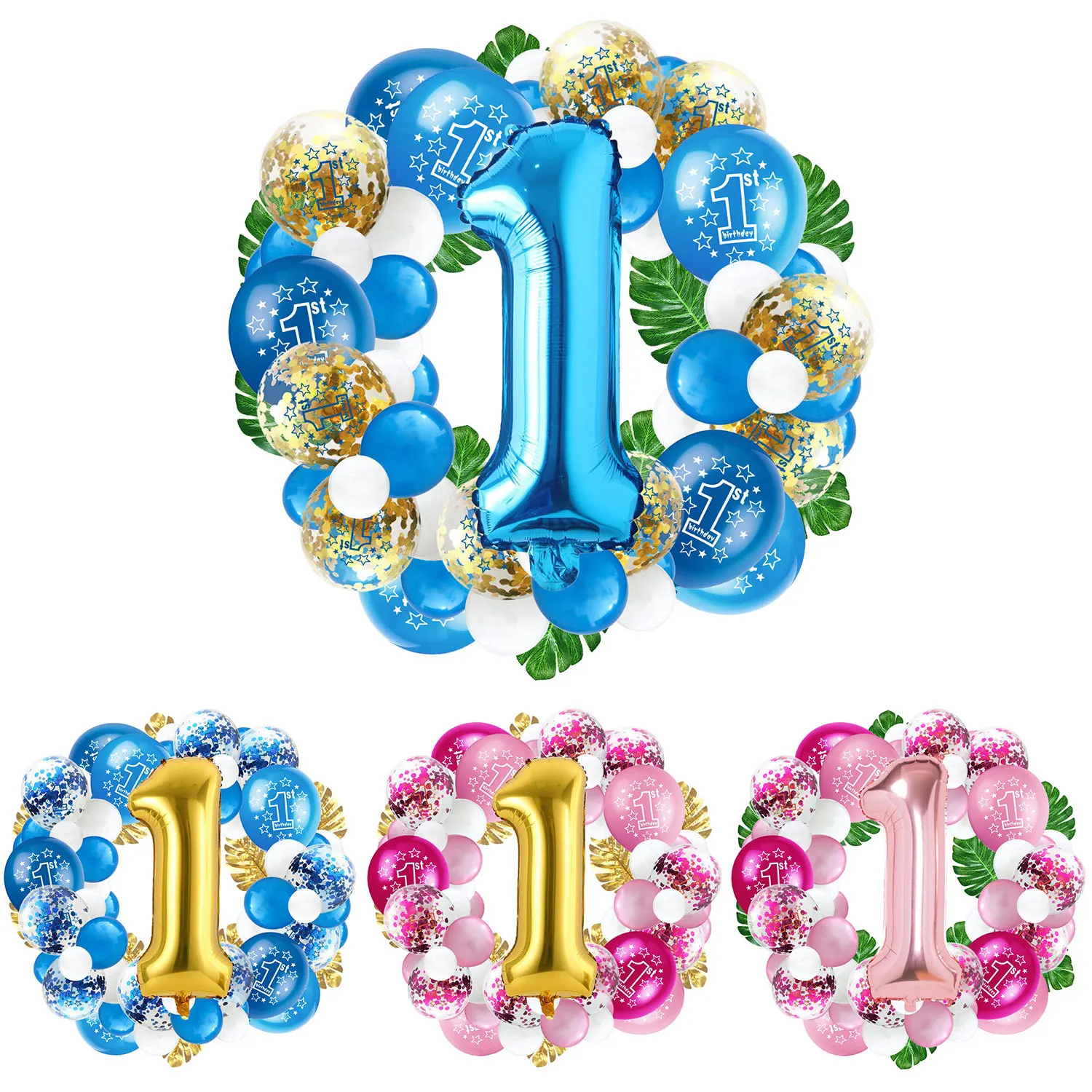 

Детские шары для душа в форме арки, детские розовые, золотые, с конфетти, латексные шары, украшение для вечеринки в честь будущей мамы, свадьб...