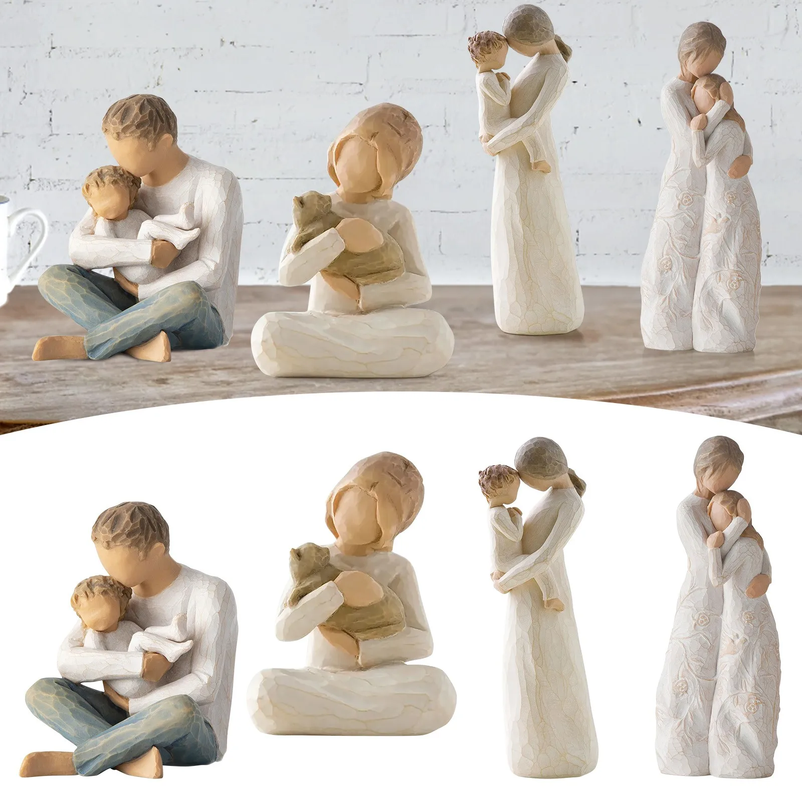 

Home Decor Resin Statue People Model Figurines for Interior Home Decoration Accessories Living Room Decoration Christmas Gifts