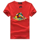 Мужская футболка с круглым вырезом, семи цветов, с коротким рукавом