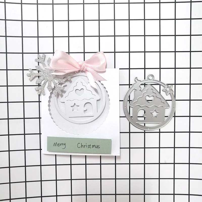 Рождественский дом высечки Рождественская елка украшения Скрапбукинг открытка