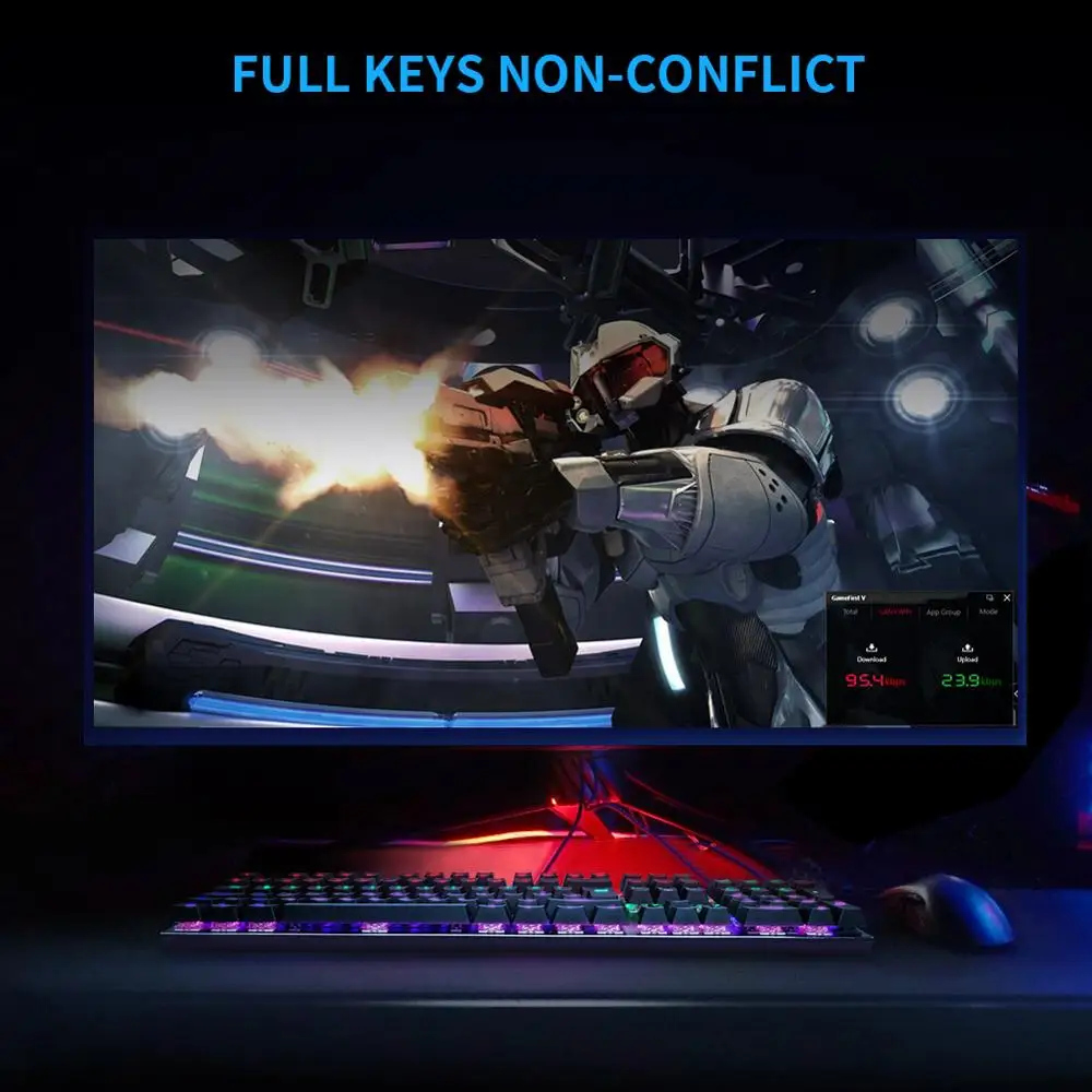 Keyboard Wired Gaming Rainbow LEDBacklit 105 Anti-ghosting Blue Switch For Game Laptop PC German Layout | Компьютеры и офис