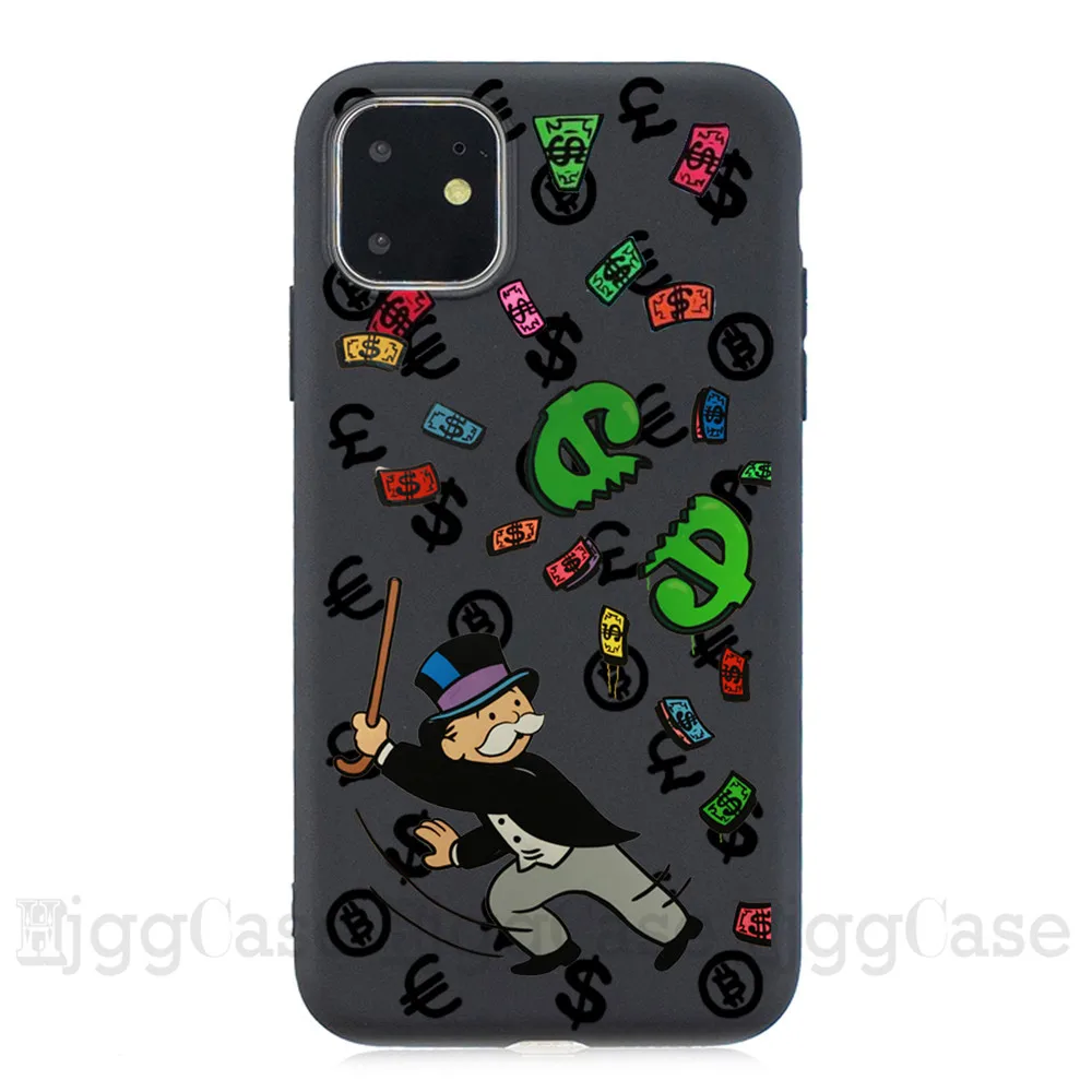 Мультяшный доллар Монополия Мягкий силиконовый чехол для iPhone 11 11 Pro Max X XR Xs Max 5S SE 6 7 8 Plus телефон coque fundas - Color: heise F4459