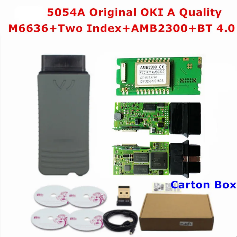 Оригинальная печатная плата 5054A ODIS V5.1.3 с Keygen OKI полные чипы 6154 5054 AMB2300 BT/USB/wifi 6154A для VAG серии сканер - Цвет: VAS5054 Original OKI
