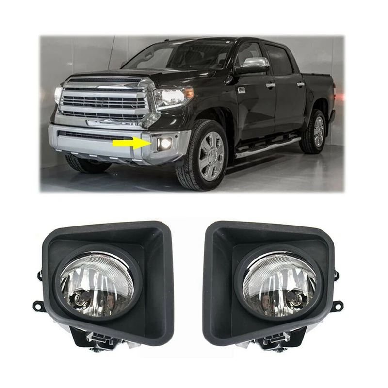 

1 Pair of Clear Lens Bumper Foglight L+R / Clear Fog Light Kit for 2014-2019 TOYOTA- 81220-02160