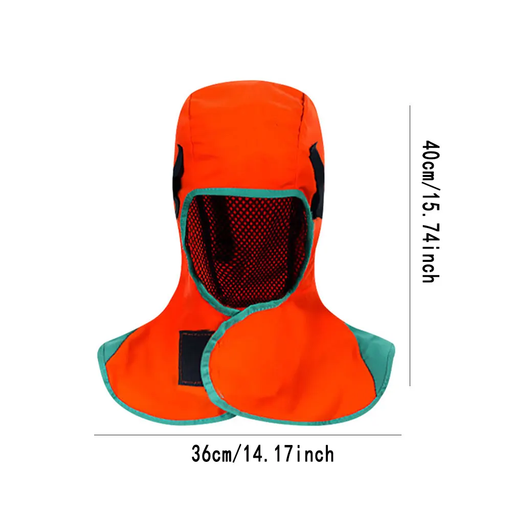 

Welding Hood Washable Flame Welder Neck Face Protection Heat Resistant Safety Cover Shoulder Drape for Hat Welding Helmet Orange