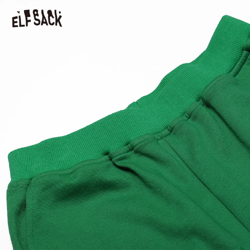 ELFSACK фиолетовый повседневный комплект из двух предметов топ с рисунком и штаны