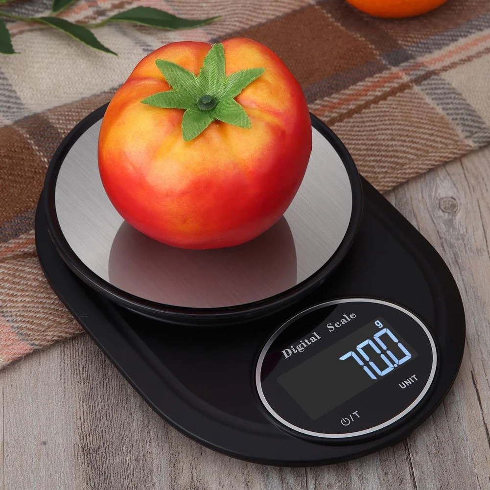 

Portable Electronic Digital Kitchen Scale With Timer High Precision LED Display Household 11lb 5kg Foods Measuring Tools