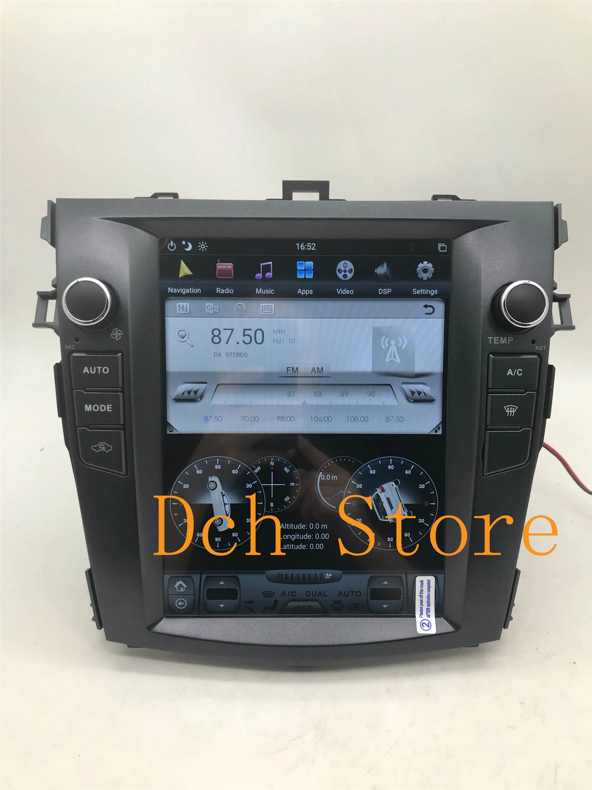 10 4 ''вертикальный экран Tesla стиль Android 9 0 автомобильный DVD GPS для Toyota Corolla 2006 2007 2008