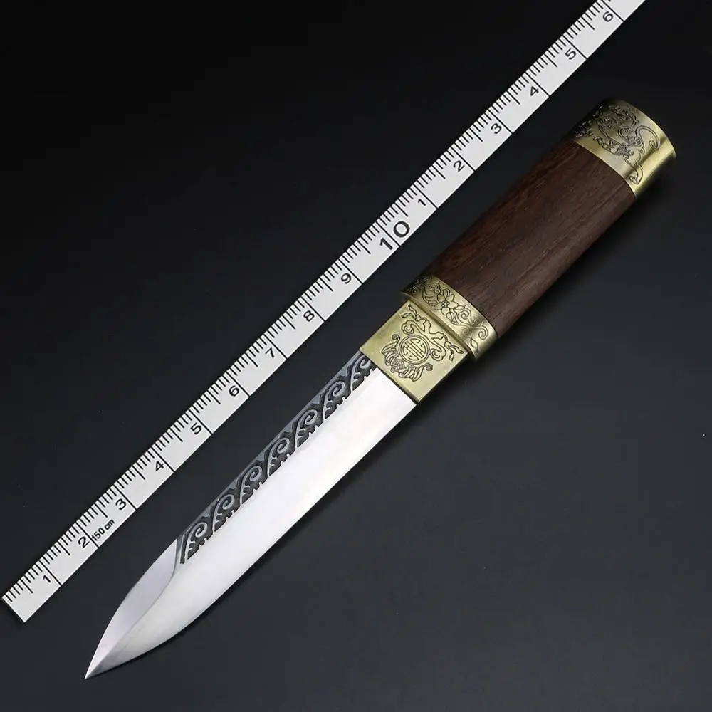 Outdoor short knife high quality collection handmade retro self-defense folding wild hunting | Инструменты
