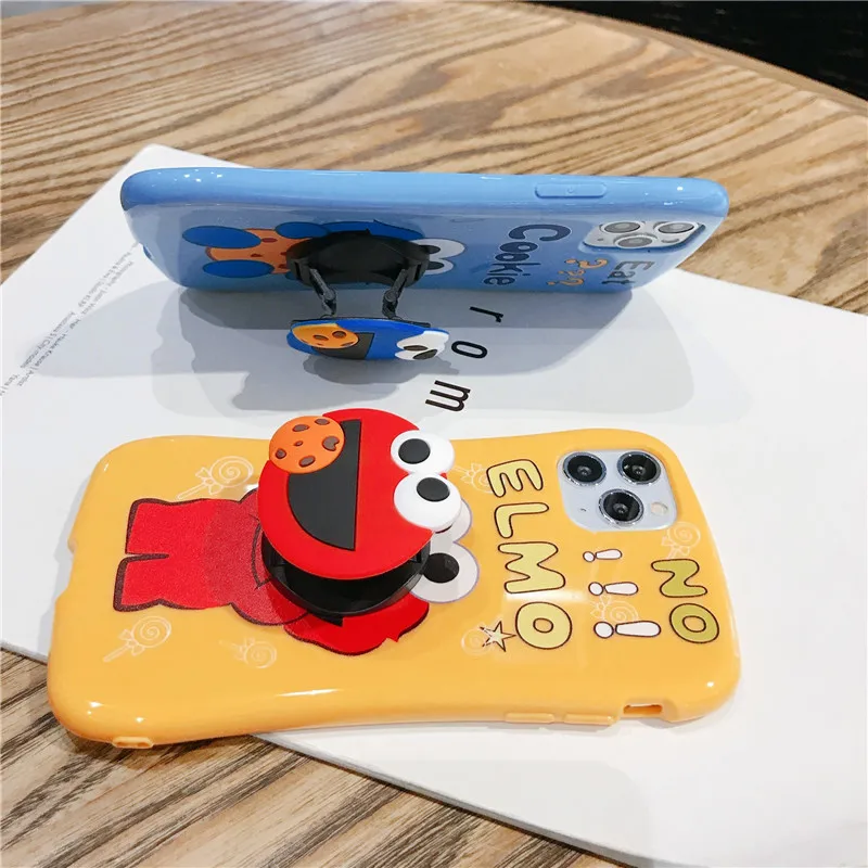 

3D Cute Cartoon Cookies ELMO Sesame Street Silicone soft phone case for iphone X XR XS MAX 6s 7 8 plus 11 pro Max 12 Pro 12Mini