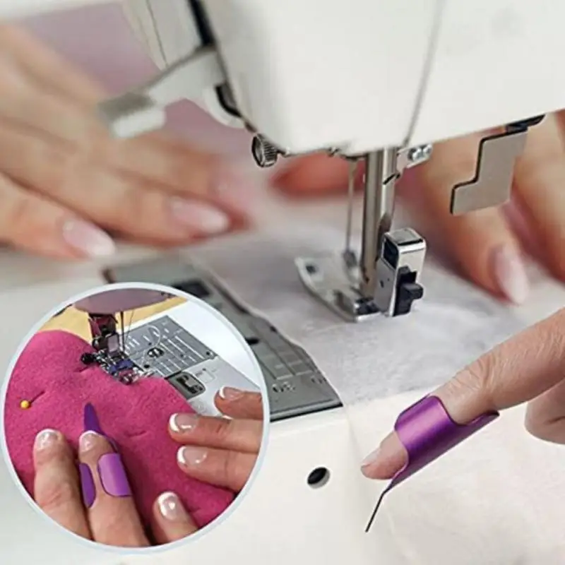 

1PCS Finger Protector Thimble Ring Handworking Needle Thimble Needles Sewing Fingerthing Pusher Sewing Fabric Ironing Tool