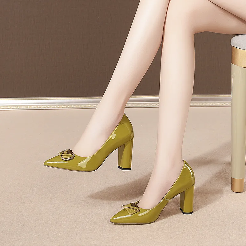 

MORAZORA 2021 New Arrival High Heels Shoes Women Genuine Leather Ladies Party Wedding Shoes High Heels Shallow Women Pumps