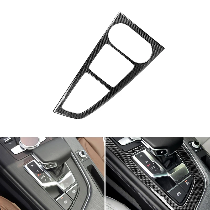 

Стайлинг автомобиля, реальное углеродное волокно, центральная консоль, фоторамка, отделка для Audi A4L A5 2017 2018/для A4 B9 2016 2017