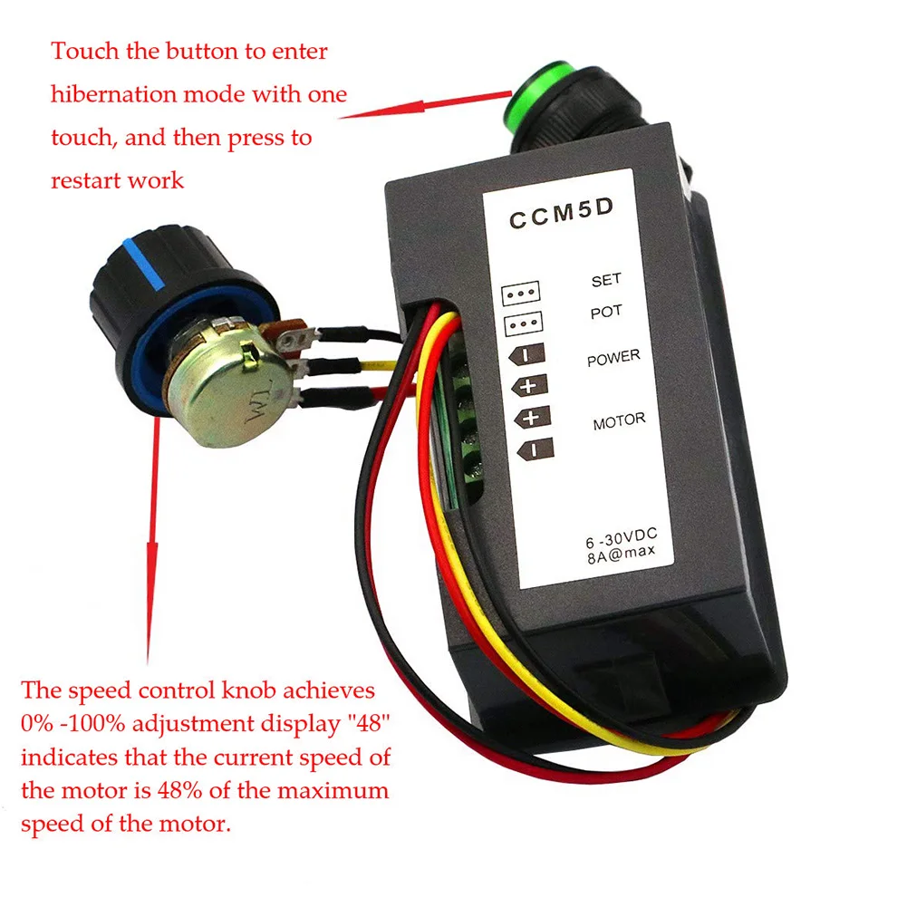 

Motor Speed Controller DC CCM5D Digital Display LED PWM Stepless Adjustable Control Switch Regulador De Voltaje Brushless