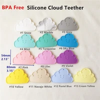 chenkai 20pcs bpa free silicone cloud teether diy baby shower pacifier dummy sensory grasping jelwery toy accessory