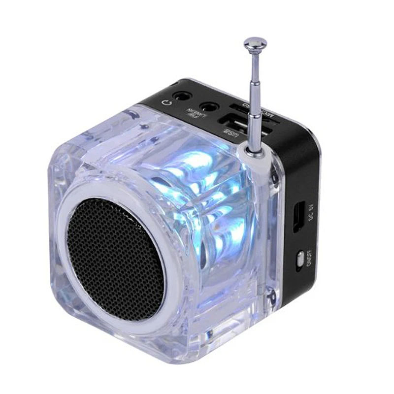 Новый цифровой портативный мини динамик Музыка MP3/4 плеер Micro SD/TF USB диск FM радио lcd