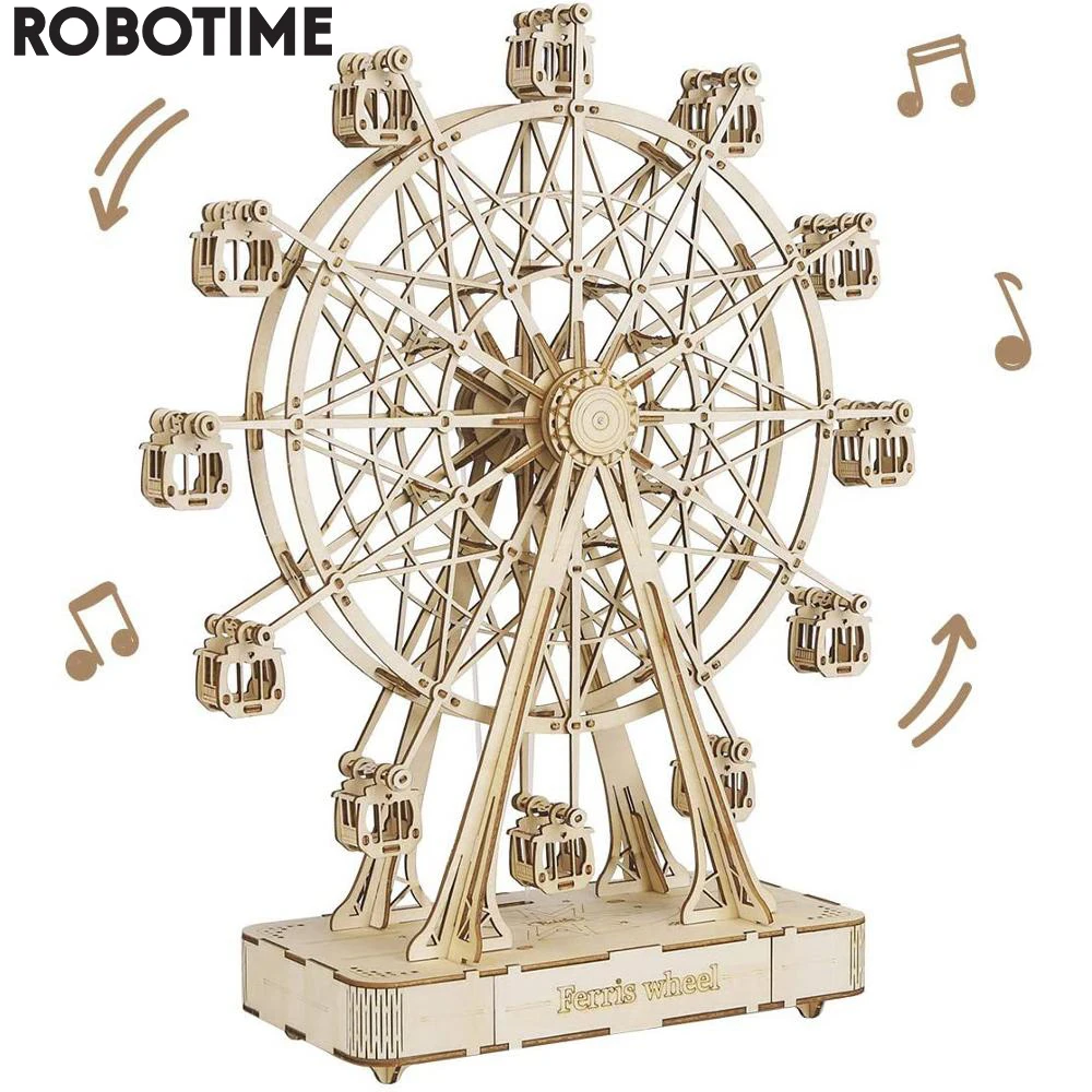 Robotime Rolife 232 шт. вращающийся DIY 3D колесо обозрения деревянная модель комплекты
