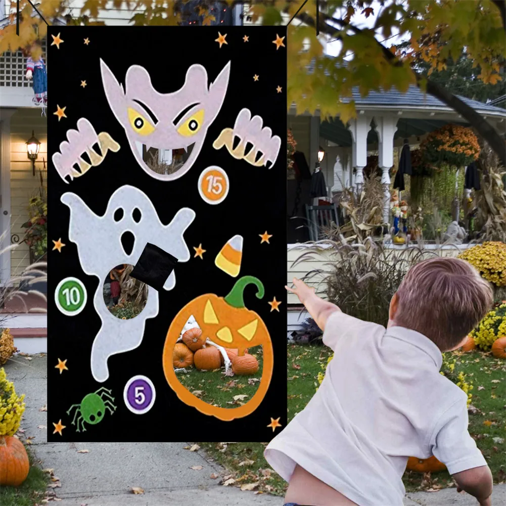 2020 веселые игры на Хэллоуин мешок фасоли Набор игрушечных игр висящий войлочный