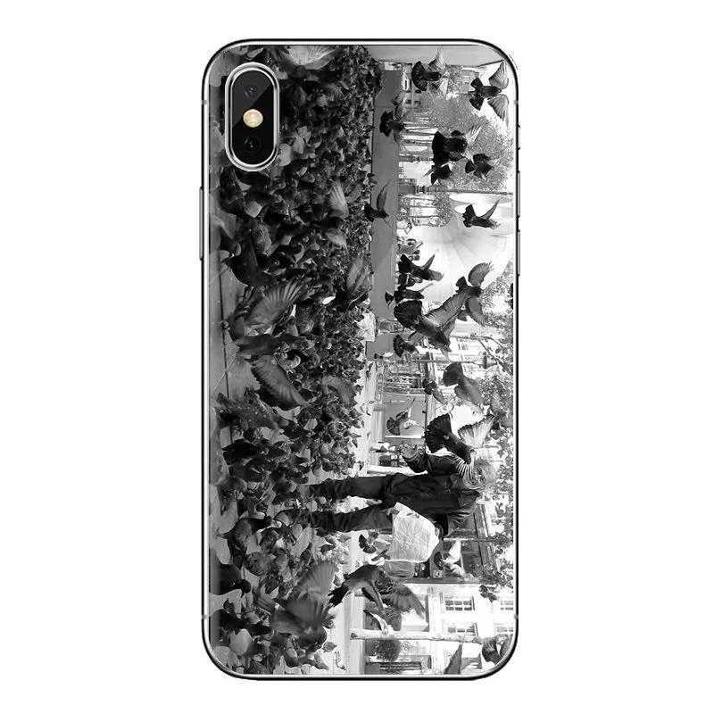 For iPod Touch Apple iPhone 4 4S 5 5S SE 5C 6 6S 7 8 X XR XS Plus MAX Pigeon Feeding beautiful bird Transparent TPU Cases Covers |