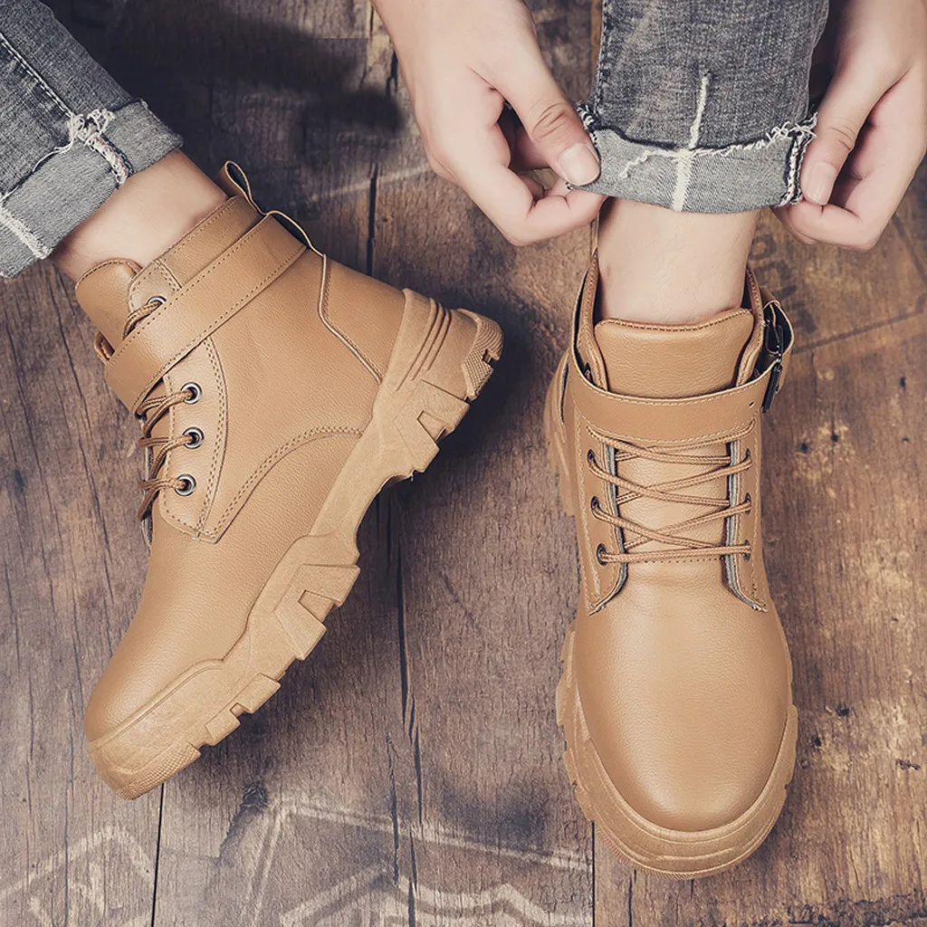 Мужские ботинки в стиле милитари тактические пустыни ретро сезон осень зима
