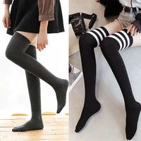 knee high stockings black white gray navy women thigh high stockings ladies girls warm long stockings nykon medias tights