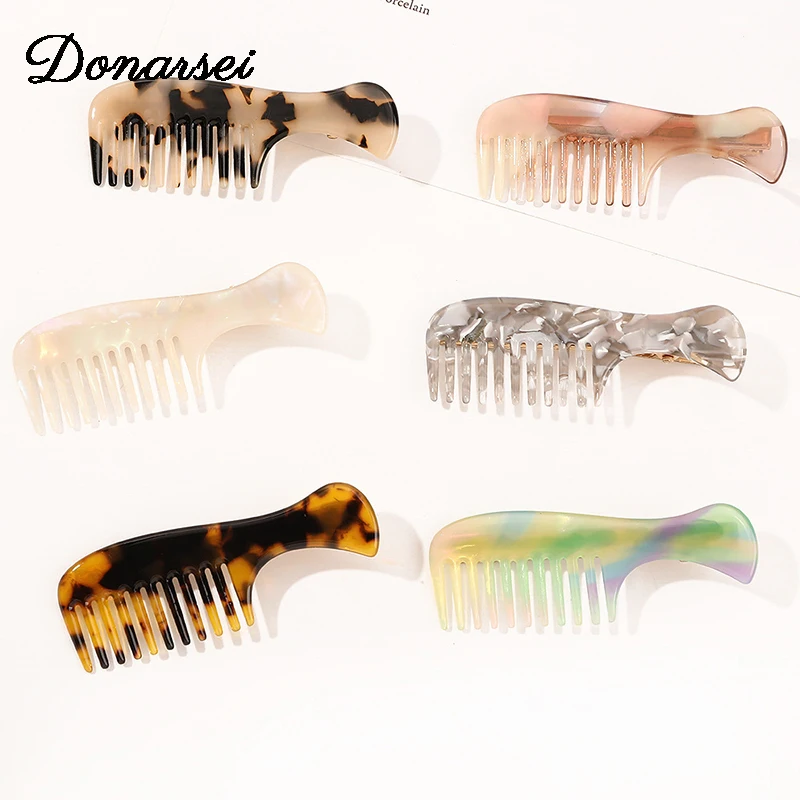 

Donarsei Creative Acrylic Comb Shape Hair Clip For Women Funny Duckbill Hairpin Child Hair Barrette Gift