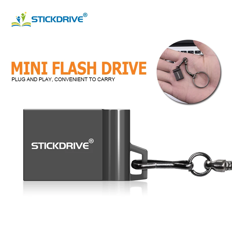 Супер мини металлический флеш-диск USB 2,0 64 ГБ 32 ГБ 16 ГБ портативный флеш-накопитель 128 Гб карта памяти Флешка для хранения U диск