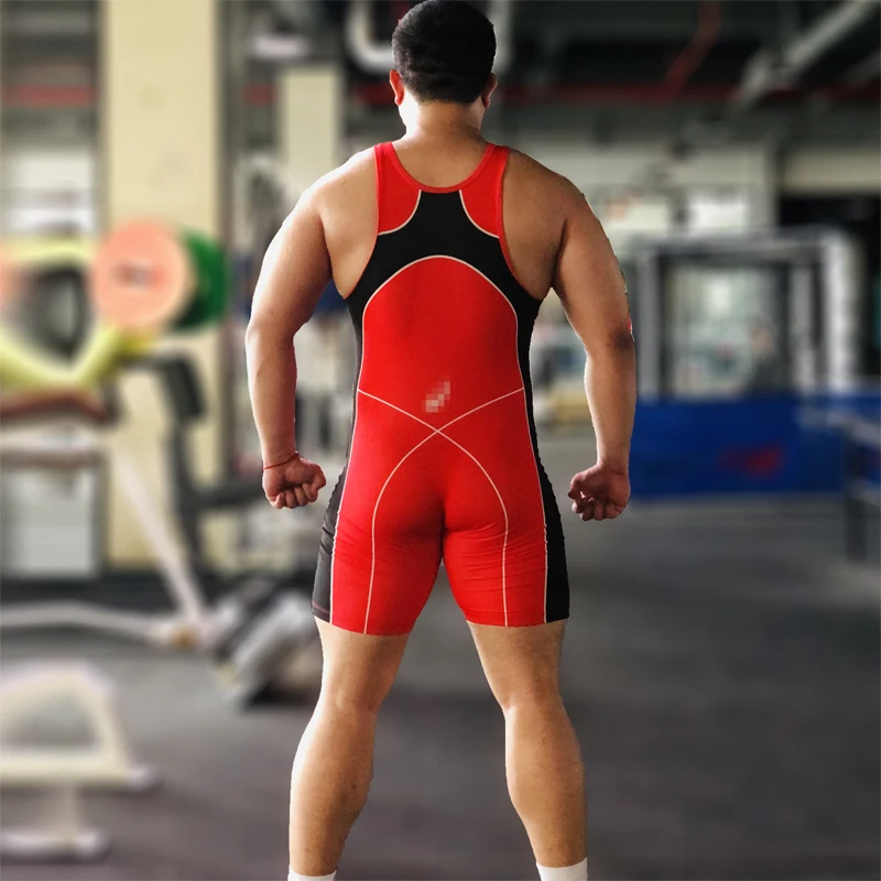 Мужская цельная майка для борьбы Badiace сексуальная одежда занятий тяжелой