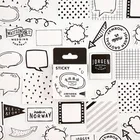 Черно-белый Dialog Bullet Journal декоративные канцелярские принадлежности, набор мини-наклейки для скрапбукинга, diy-альбом