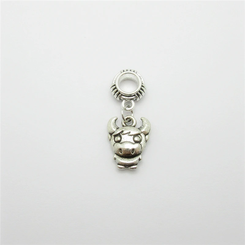 

Новый 20 штук Крупного Рогатого Скота Очарование бусинки с большими отверстиями европейский кулон Подходит для Pandora Стиль для браслетов и ож...