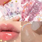 Блеск для губ, сладкий клубничный прозрачный Жидкий блеск для губ, розовый увлажняющий крем для губ, прозрачное масло для губ, увлажняющий тинт для губ, макияж для девушек