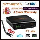 Спутниковый ресивер Full HD gtmedia v7 s2x, аналог gtmedia v7s hd DVB-S2, gtmedia v8 honor с usb, Wi-Fi, Gtmedia v7s2x без приложения