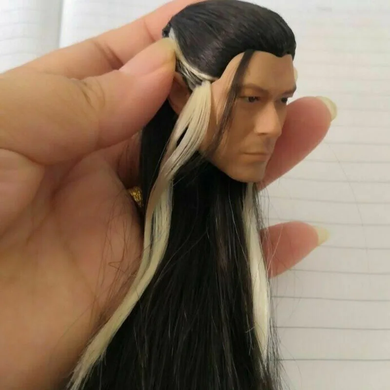 В наличии 1/6 масштаб Мужская резьба по голове Луи КОО Ян го голова скульптура