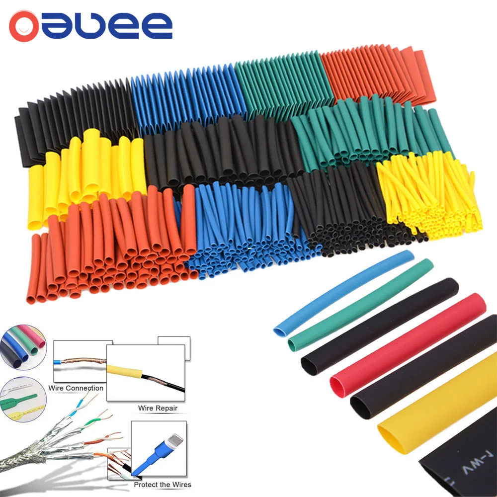 Полиолефиновая термоусадочная трубка Oauee ассорти изолированные трубки для