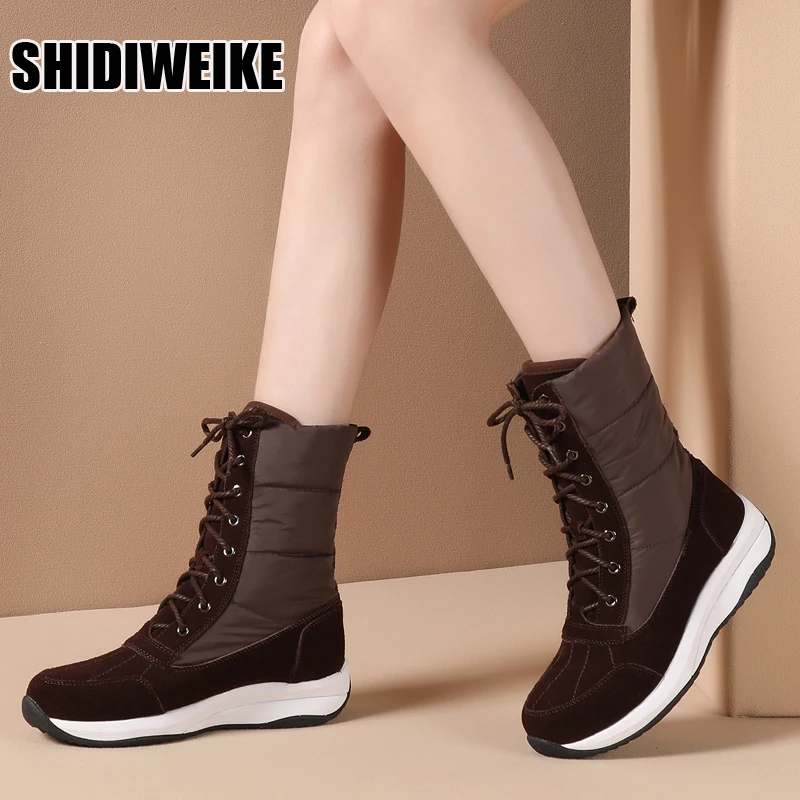 

Зимние ботинки, плюшевые теплые зимние ботинки, водонепроницаемые ботинки, женская зимняя обувь, ботинки, женские ботинки vc1850